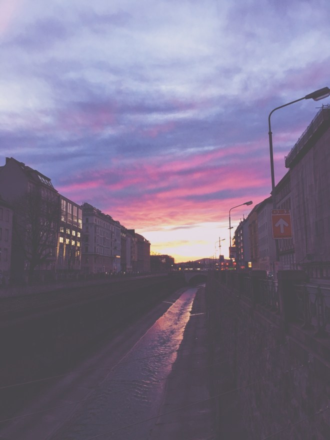 Wienflusssonnenuntergang